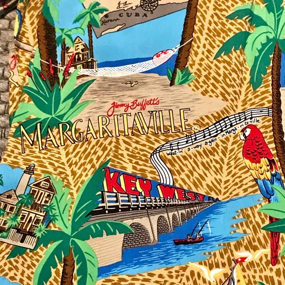 Vintage Jimmy Buffett Margaritaville Made in Hawaii Reyn Spooner Button Shirt - Picture 9 of 12
